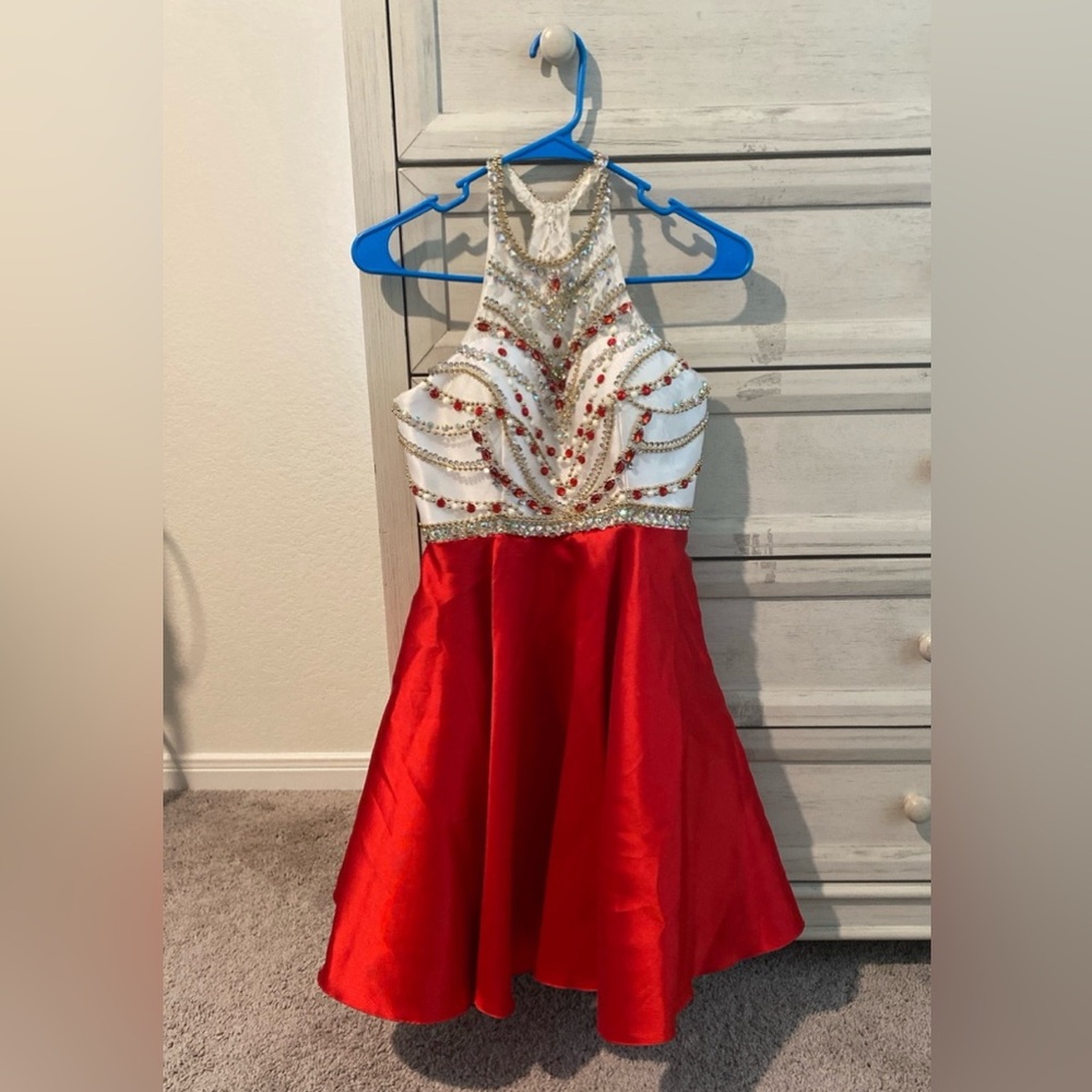 Nox Anabel Short Beaded Halter Cocktail Dress size xs